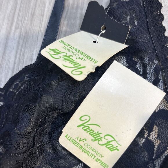 NWT vintage Vanity Fair Black Lace Camisole Size 46 - Picture 5 of 12